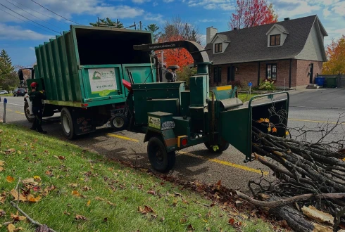 Équipements de déchiquetage en fonction de Turcotte Service d’Arbres.